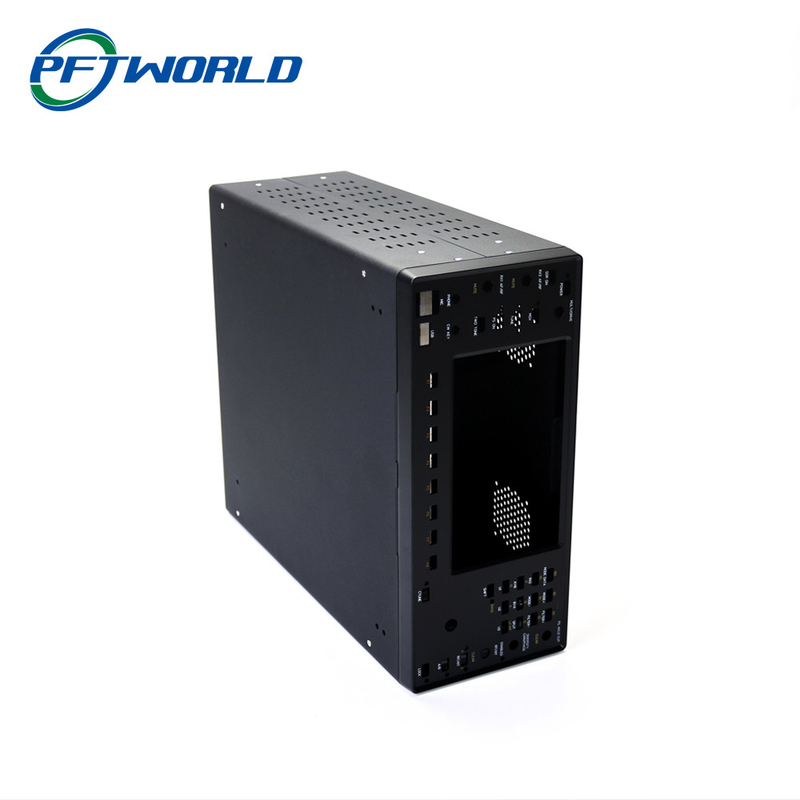 Black Anodized Aluminum Parts Laser Cut Porous With Heat Dissipation Function On The Side