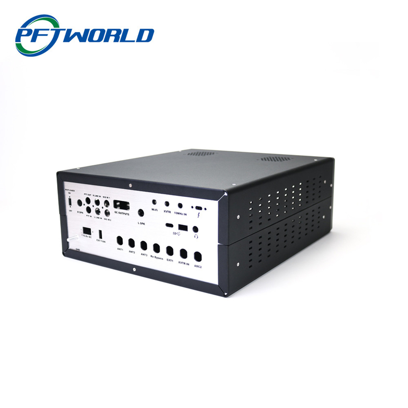 Black Anodized Aluminum Parts Laser Cut Porous With Heat Dissipation Function On The Side