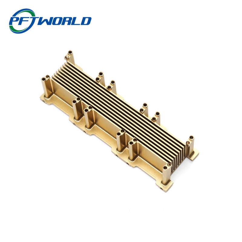 Precision CNC Machining Aluminum Radiator Gold Plating Aluminum Parts