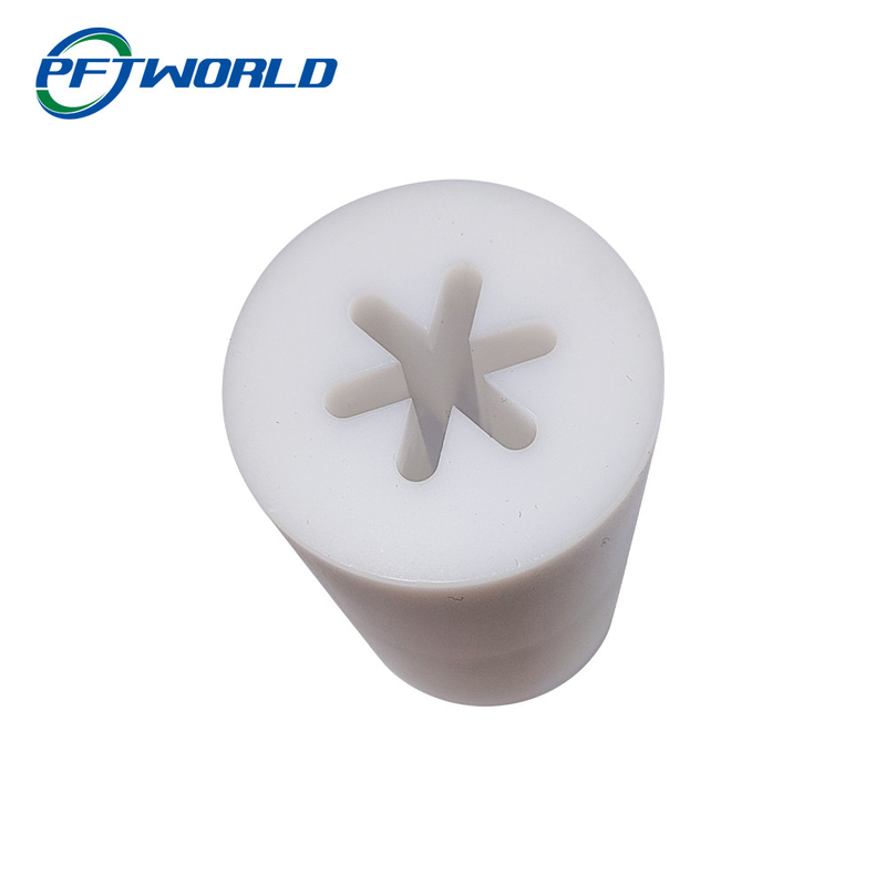 Machined CNC Plastic Parts Precision PTFE Accessories White Thread