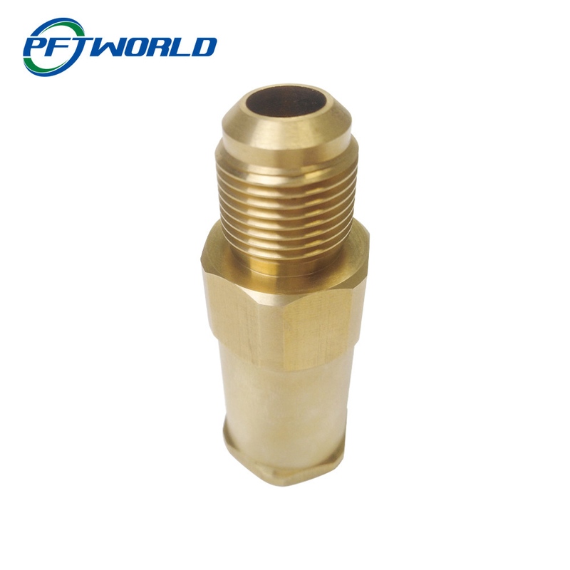 Precision CNC Brass Machining Accessories, Brass Injector, Gold